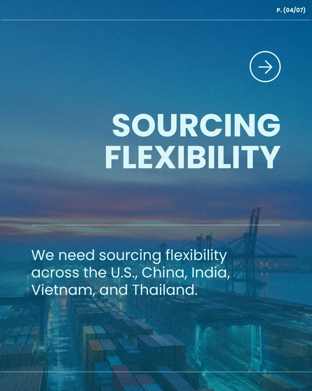 CMT, Sourcing Flexibility