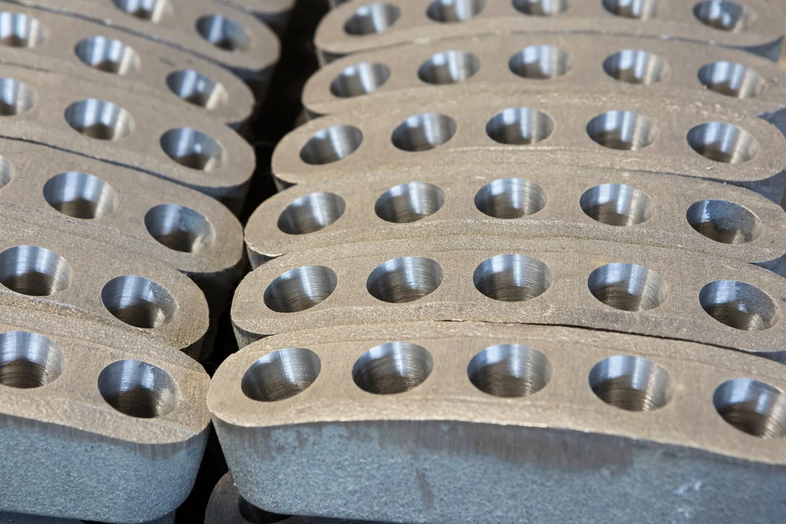 Machined iron castings ready for shipment