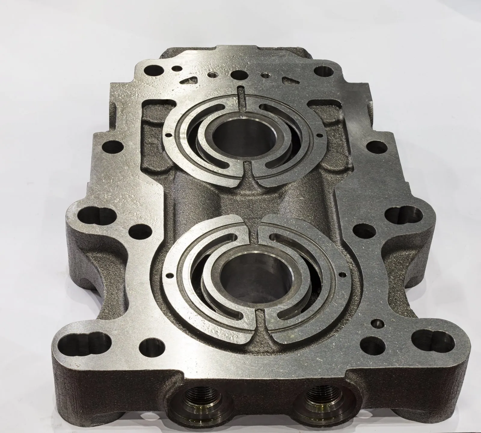 Machined ductile iron pump housing casting