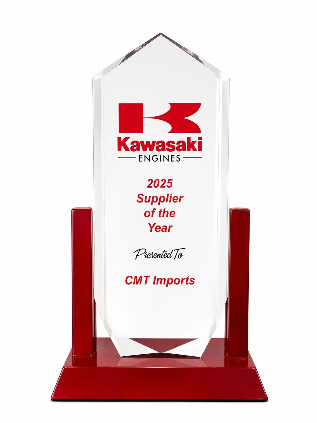 2025 Kawasaki Engines Supplier of the Year award presented to CMT Imports